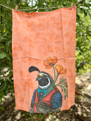 Quail + Poppies - Tea Towel