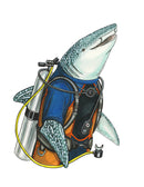 Whale Shark - Scuba Diver - Print