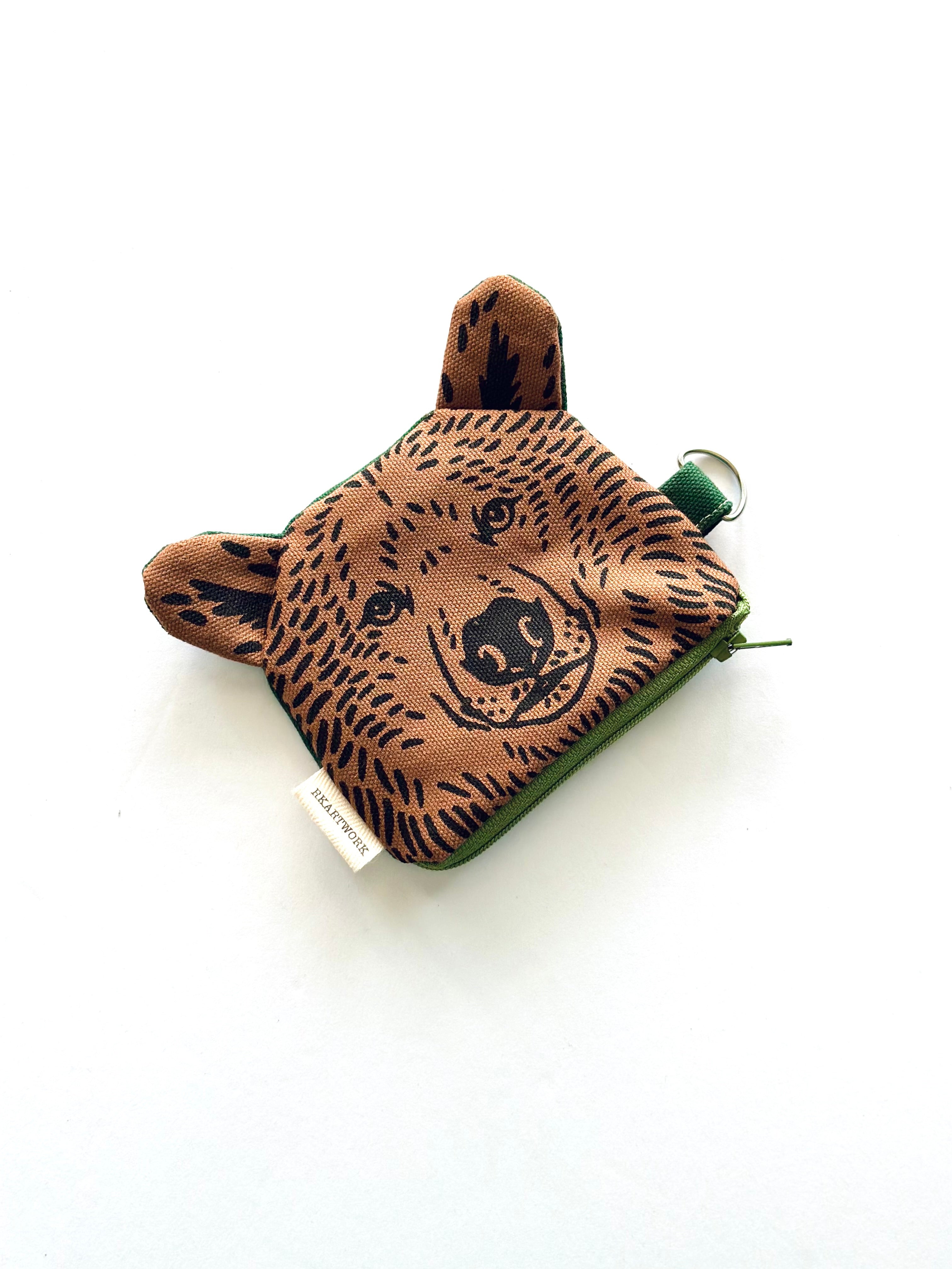 Brown Bear - Zippered Pouch