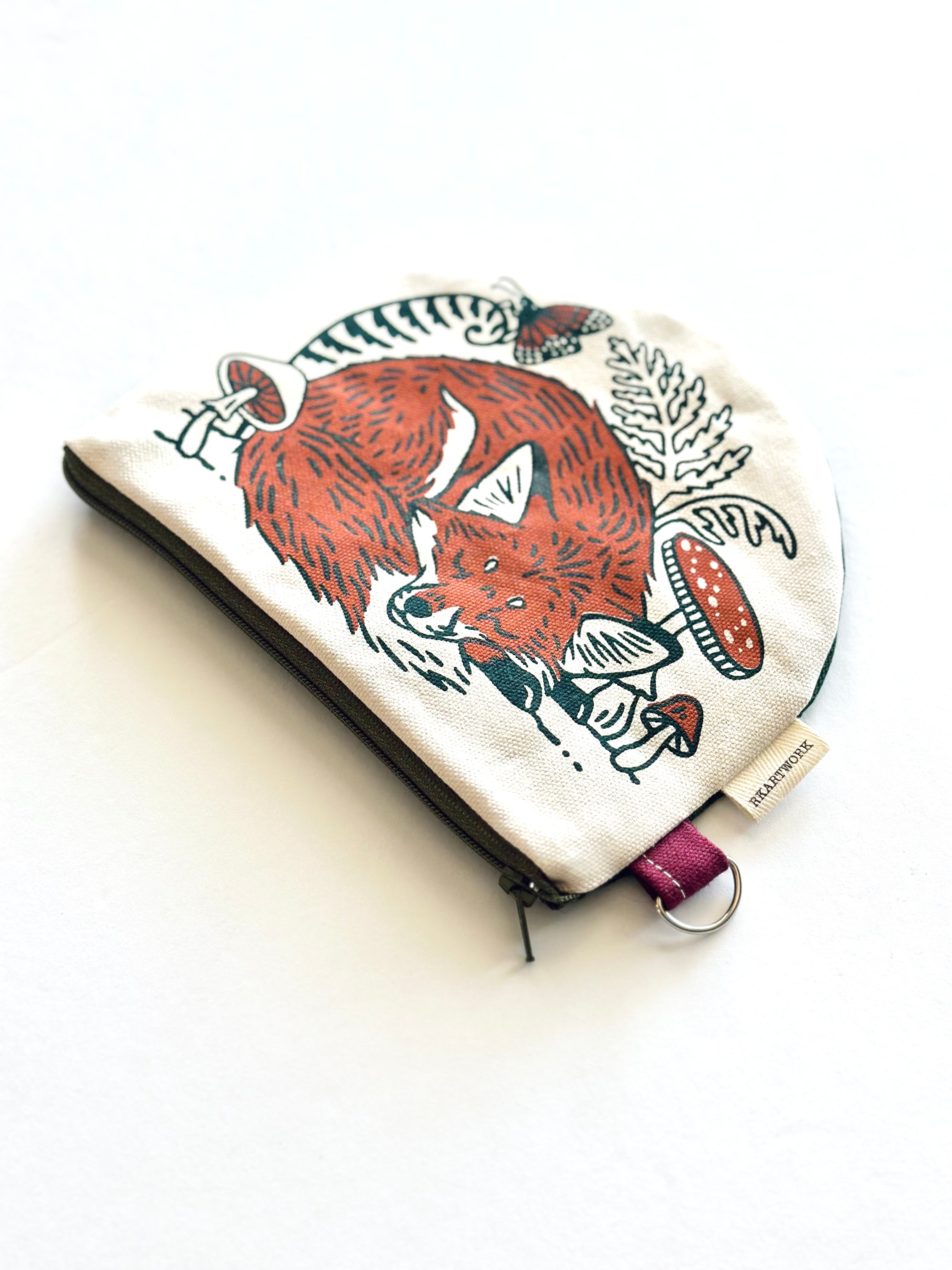 Fox + Mushroom Pouch