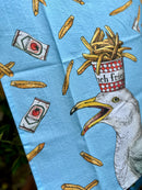 Gull + Fries - Snack Attack - Tea Towel