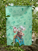 Moose - Hiking - Camping - Tea Towel