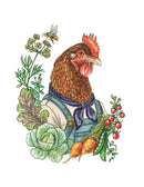 Chicken + Garden - Print