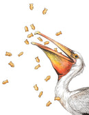 Pelican + Fish - Snack Attack - Print
