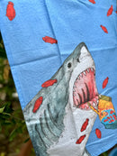 Shark + Fish - Snack Attack - Tea Towel