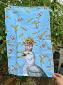 Gull + Fries - Snack Attack - Tea Towel