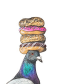 Pigeon + Donuts - Snack Attack - Print