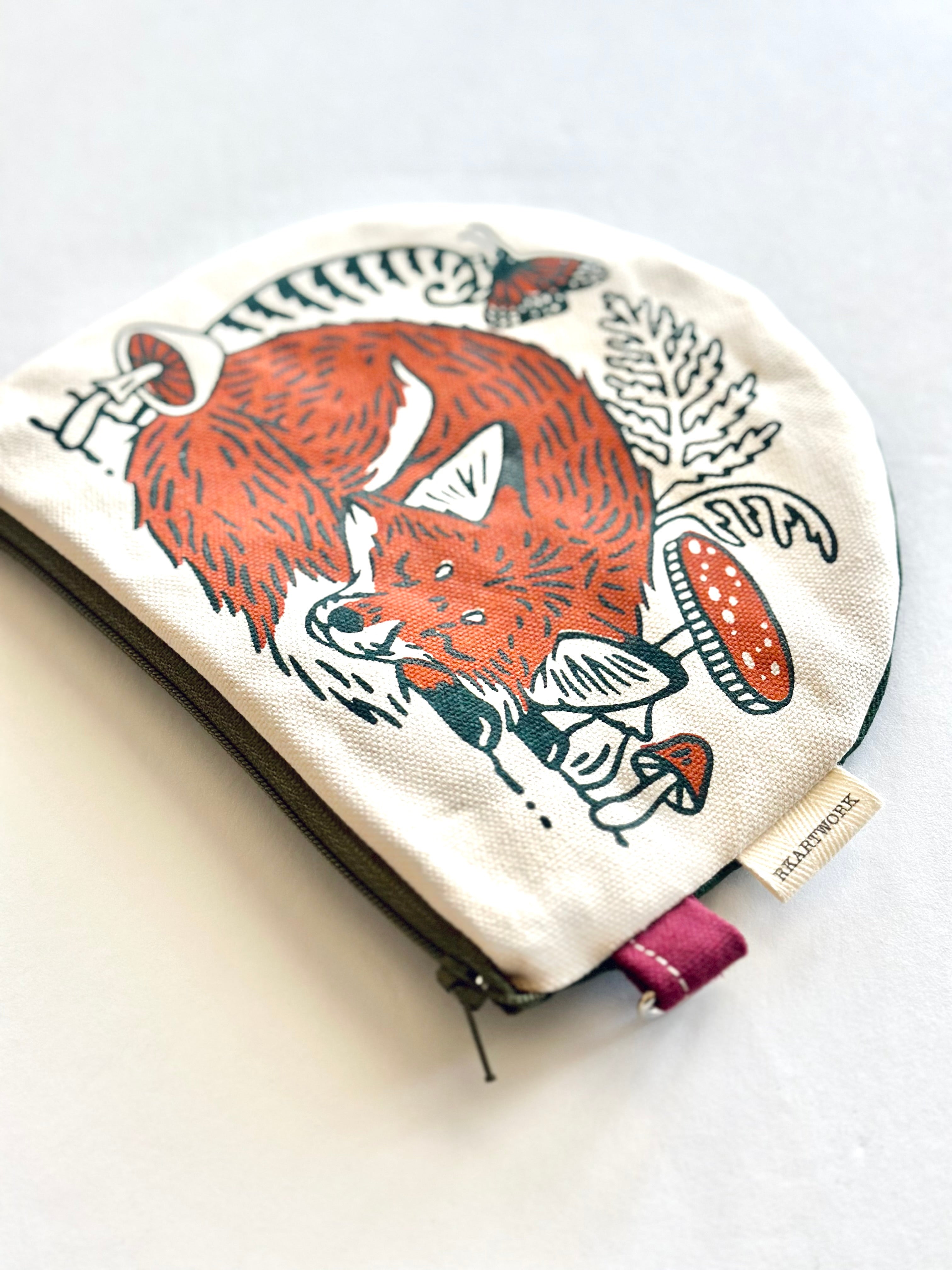 Fox + Mushroom Pouch