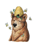 Bear + Honey - Print