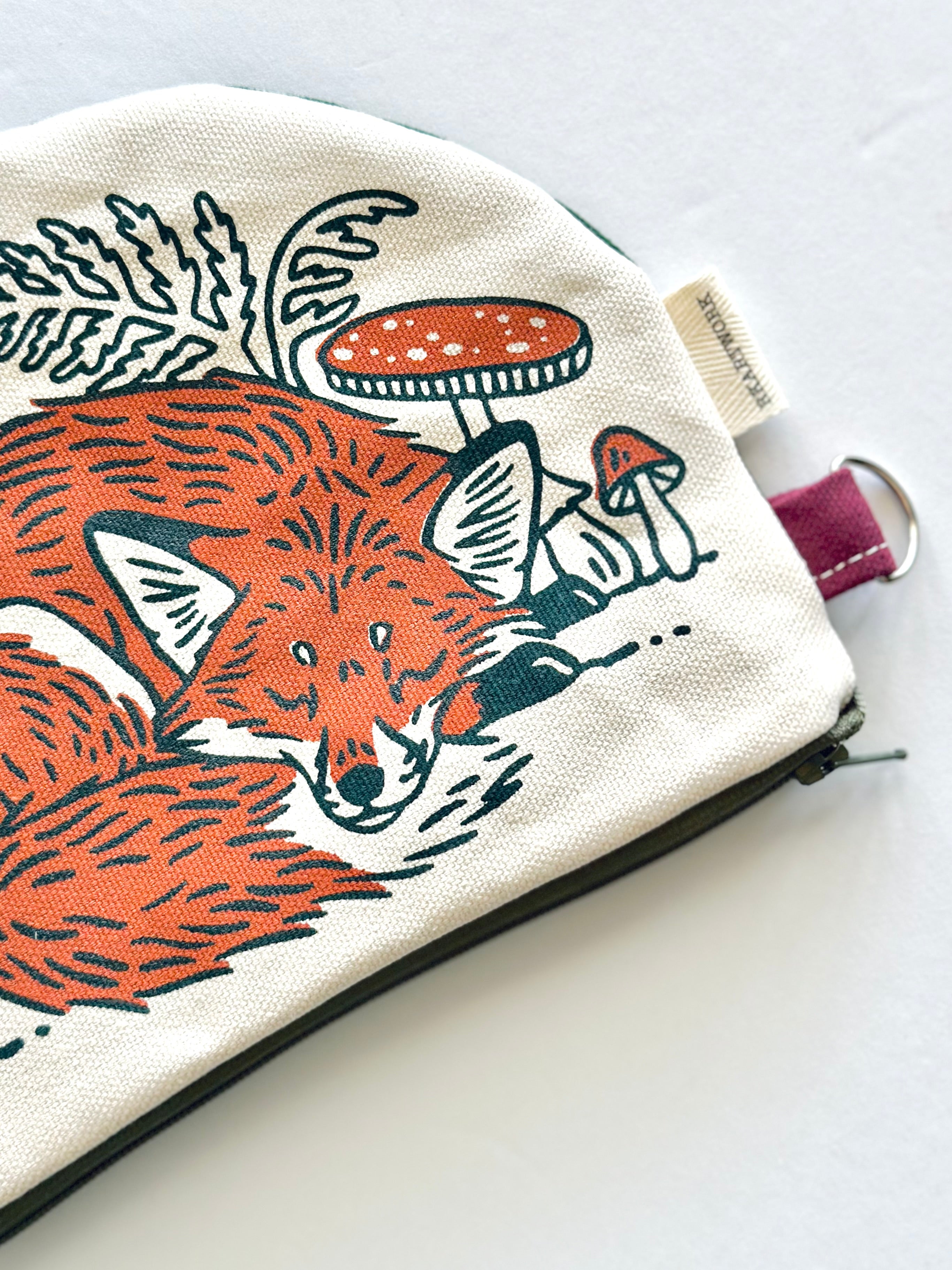 Fox + Mushroom Pouch