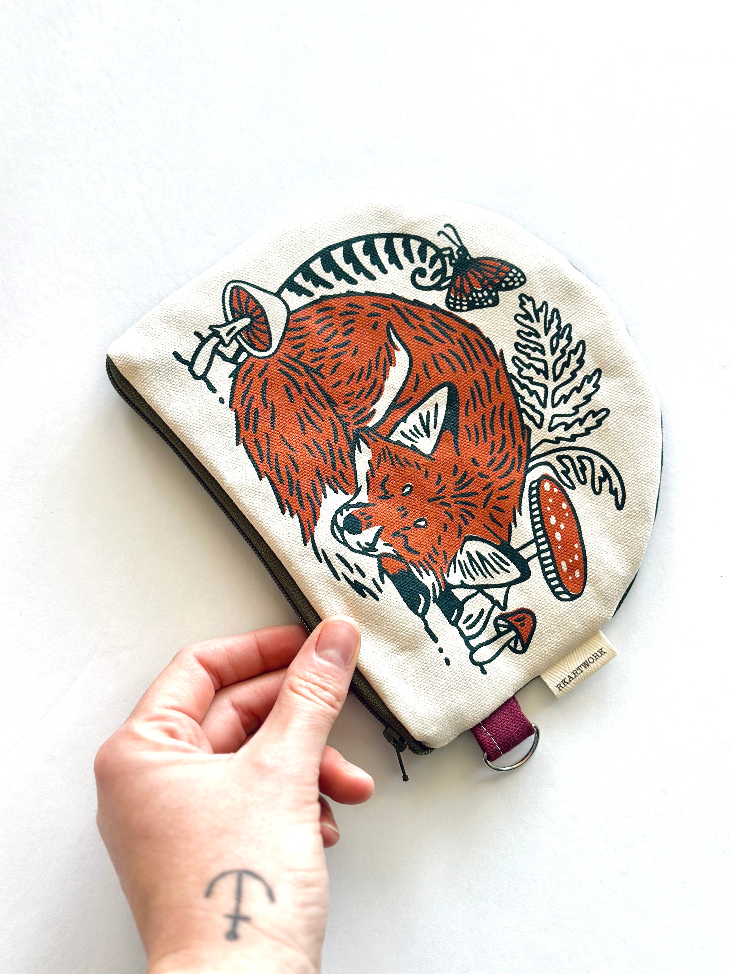 Fox + Mushroom Pouch