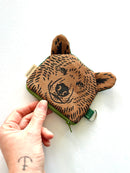 Brown Bear - Zippered Pouch