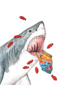 Shark + Fish - Snack Attack - Print