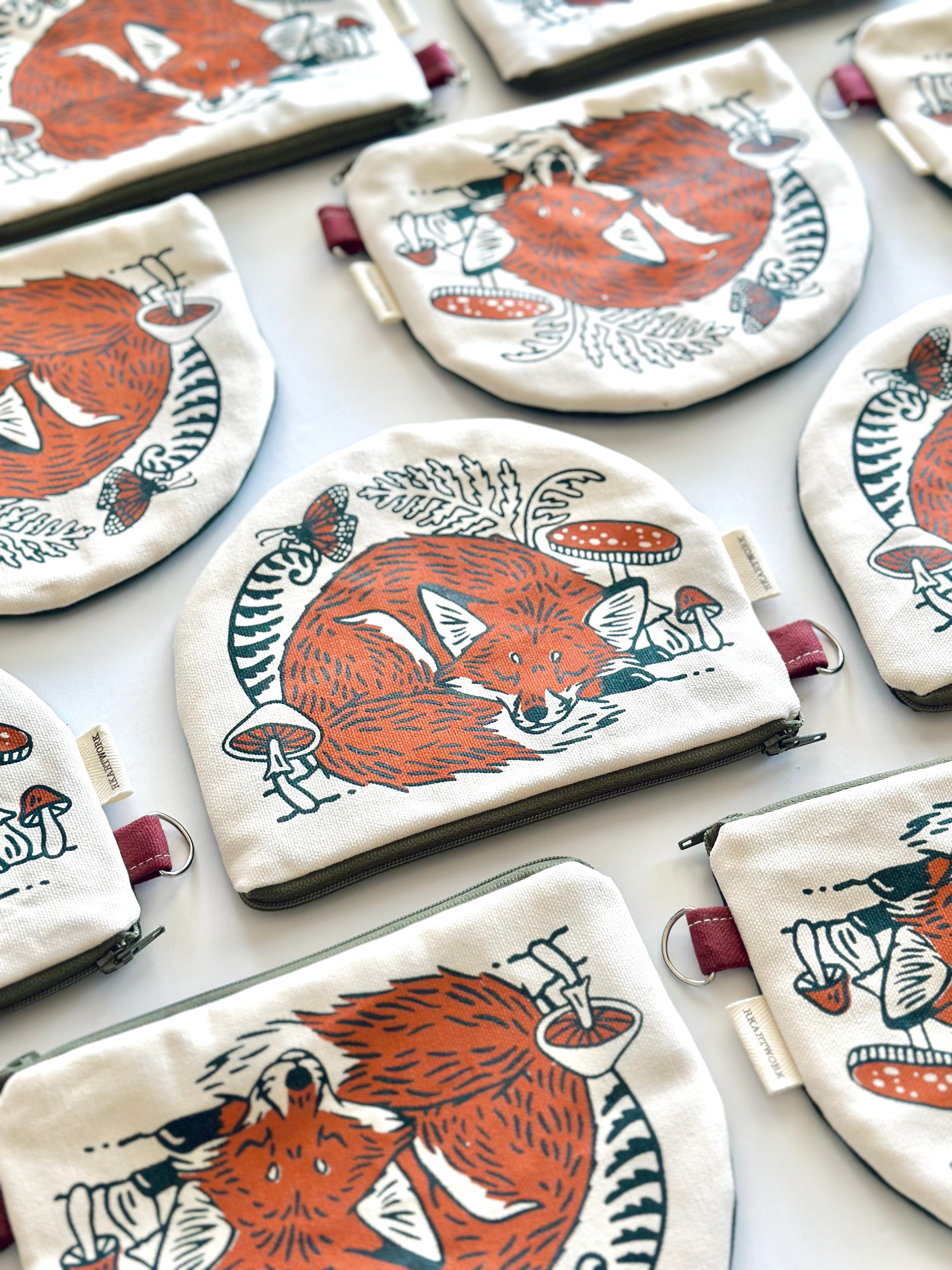 Fox + Mushroom Pouch