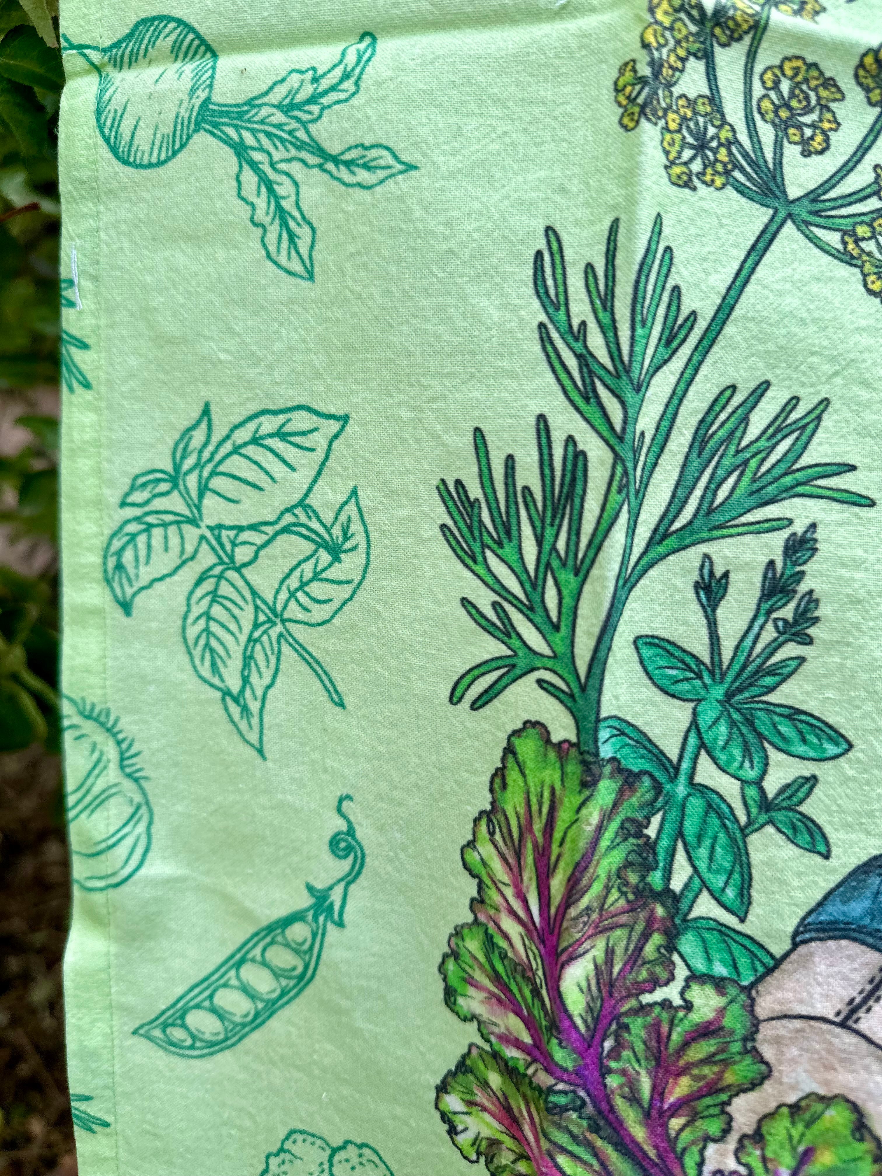 Chicken + Garden - Tea Towel