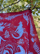 Camp Critters Bandana - Burgundy + Blue