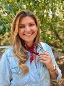 Camp Critters Bandana - Burgundy + Blue