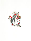 Shark + Fish - Vinyl Sticker