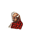 Bison - Buffalo Plaid - Vinyl Sticker