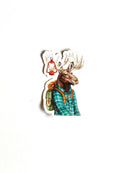 Moose - Hiking - Vinyl Sticker