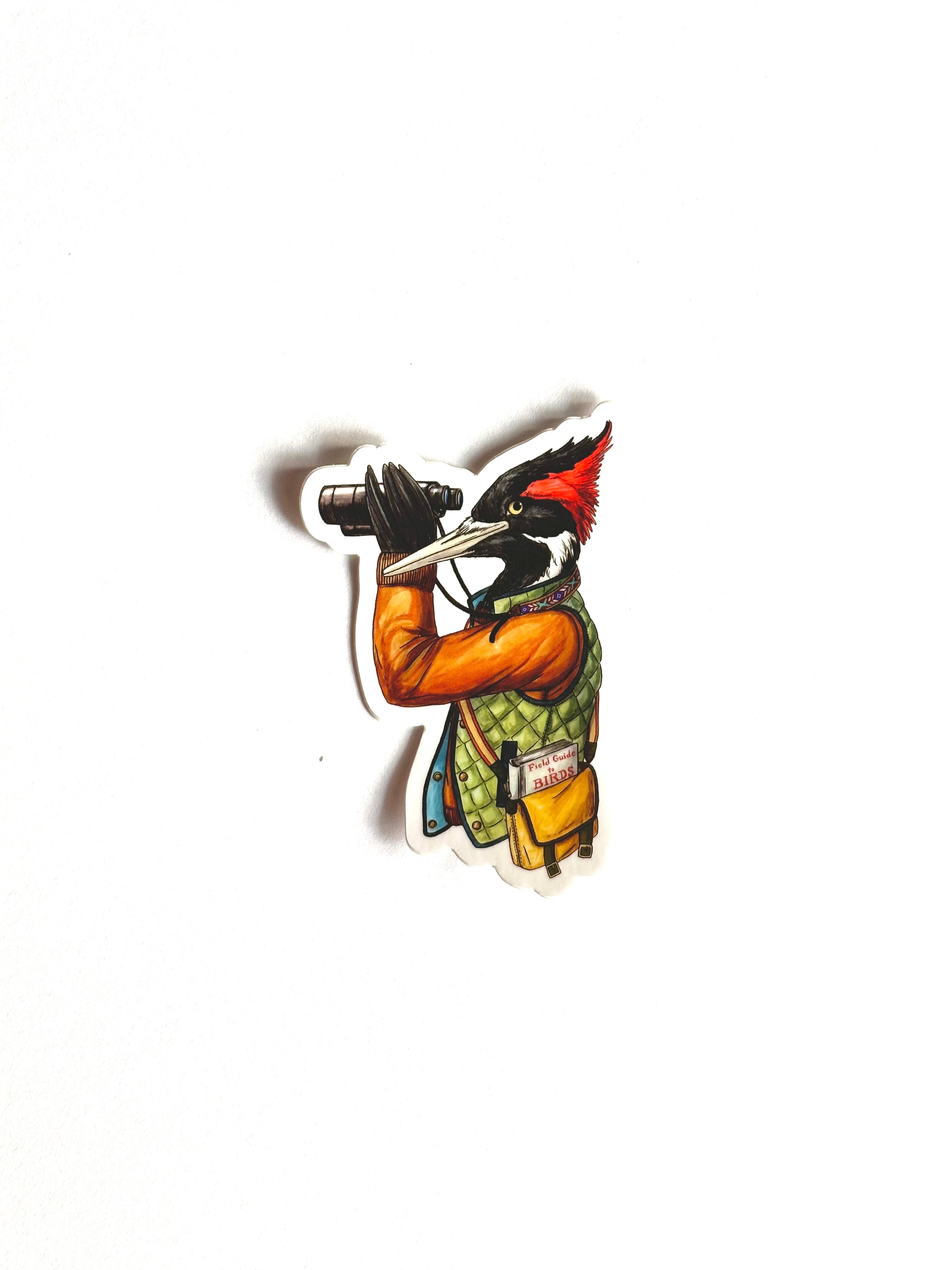 Woodpecker Birdwatcher - Vinyl Sticker