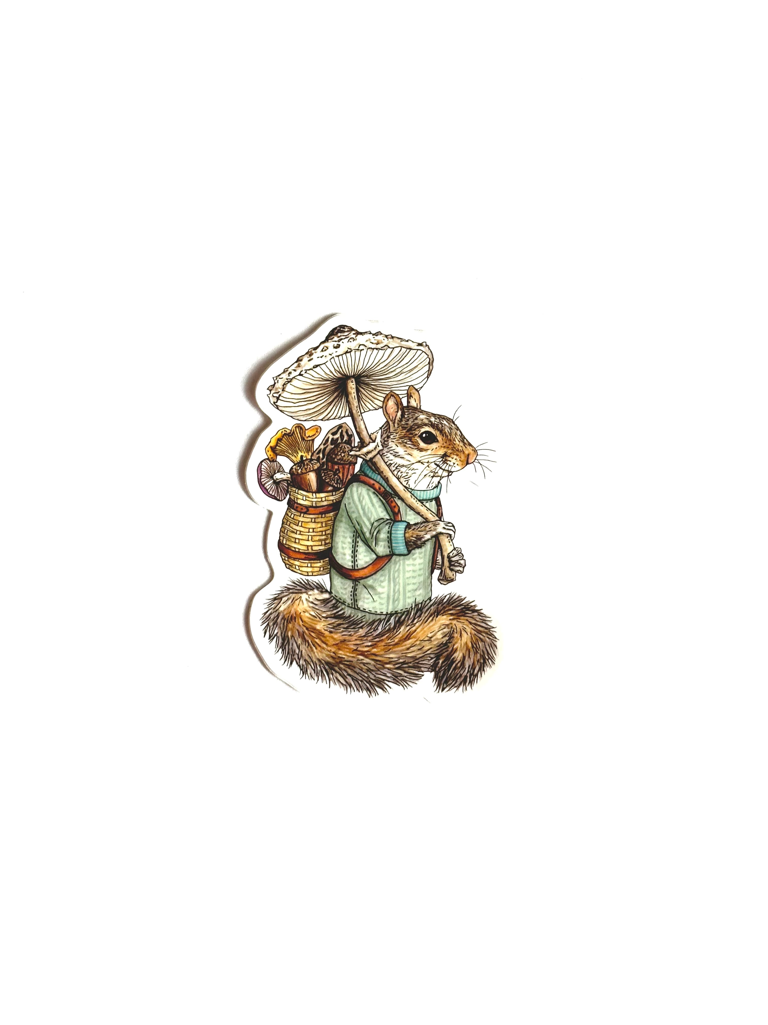 Squirrel - Mushroom Forger - Vinyl Sticker