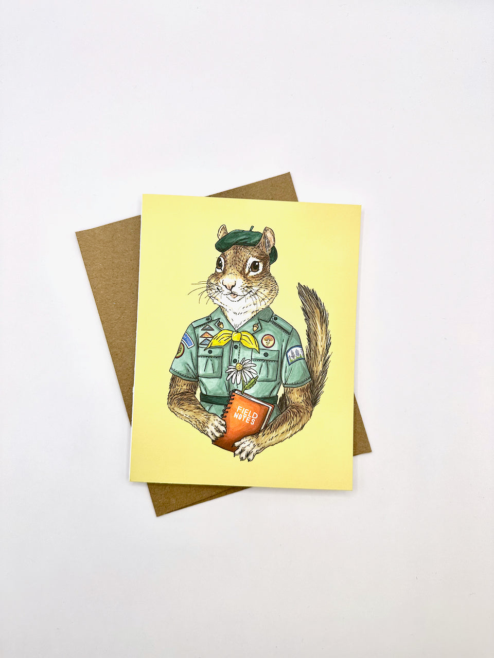 Chipmunk Daisy Scout - Note Card